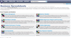 Desktop Screenshot of business-spreadsheets.com